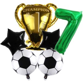DIWULI Football Birthday 7 Years – Football Balloons