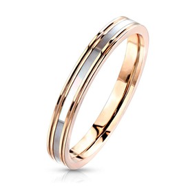 Autiga® Women's Ring Stainless Steel Mother of Pearl Inlay Men's Band Ring, Stainless Steel