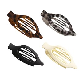 Haarklammern Damen,4 PCS Große Flache Haarklammer Entenschnabel Haarspange für Alltag Sport Autofahren Hair Claw Clips