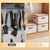 Tuza 3 Pcs Rigid Storage Bins with Zipper Lid, Cotton