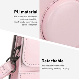 Instasant Funda Protectora para Cmara for instax Mini 12, Bolsa Protectora para Cmara, Bolsa de Cuero PU con Filtros de lbum, Marcos Colgantes de Colores, Pegatinas