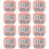 12 Pack Digital Kitchen Timers for Cooking Magnetic Timer for