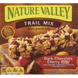Nature Valley Chewy Trail Mix, Dark Chocolate Cherry Granola Bars 7.4 Oz (Pack of 4)