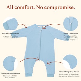 littogoose Toddler Sleep Sack with Legs, 1.0 TOG Unisex Long Sleeve Sleep Suit, Baby Sleeping Bag for 3-4T, X-Large
