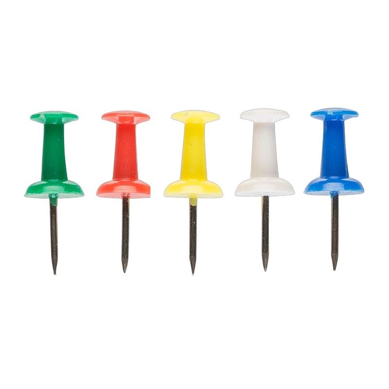 Idena 90375 Push Pins Pack of 1000 with Colourful Plastic