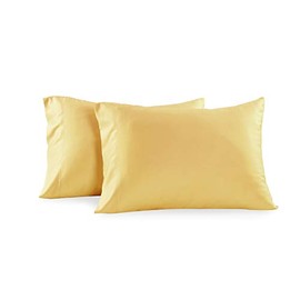 Royal Tradition Viscose from Bamboo Pillowcases, Standard/Queen Size, Set of 2 Cool and Soft Pillow Cases, Gold
