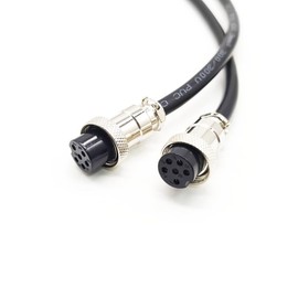 GX16 6 Pin Cable Double Female Head Aviation Cordset, GX16 6 Pin Panel Mount Circular Metal Aviation Connector Adapter Female to Female（2Meter）