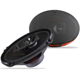 BATVOX CS691 400 Watts 6X9 Inch 3 Ways 4 Ohm Impedance and Piezo Tweeter for Premium Car Audio Coaxial Car Speakers, Car Stereo Sound System with Removable Grill (2 Speakers)