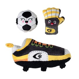 Fringe Studio Plush Dog Toy, 3 Pieces Multipack Set, GOOOOOAL!, Pet Shop Collection (312511)