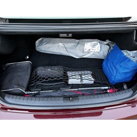 EACCESSORIES EA Rear Trunk Organizer Cargo Net for Hyundai Genesis 2009-2016 – Floor Style Cargo Net for Sedan - Premium Mesh Car Trunk Organizer Vehicle Carrier Storage - Compatible with Genesis