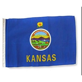 JumpingLight 12x18 12"x18" State of Kansas Sleeve Flag Boat Car Garden - Quality Flags