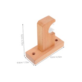 Operitacx 2pcs Wooden Curtain Rod Brackets for Ceiling Mount Heavy Duty Rod Holders Hooks for Kitchen/Bedroom/Living Room Decor
