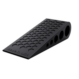 Door Stoppers for Bottom of Door Premium Floor Rubber Door Stop Wedge Made in USA Heavy Duty Honeycomb Design for Carpet, Tile, Ideal for Home, School, Commercial, Black