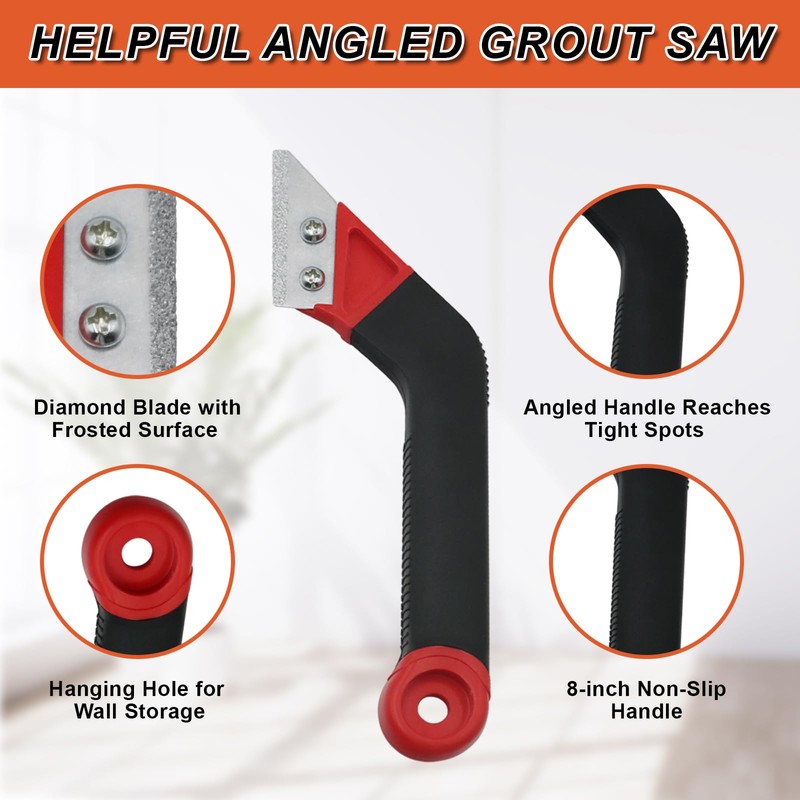 Grout Removal Tool Set, Heavy Duty Grout Saw with Replaceable