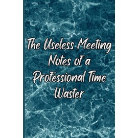 The Useless Meeting Notes of a Professional Time Waster: Cool Notebook for Work, Funny Office Gag Gifts for Coworkers