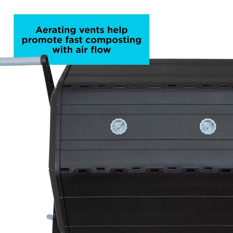 BLACK+DECKER 40-Gallon Dual Chamber Compost Tumbler Outdoor (BDSTGA9701)