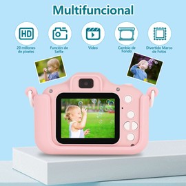 Jasonwell Cámara para Niños - Juguetes Cámaras Digitales para Niños Juguete Cámara Selfie para Niñas Con Pantalla 2.0 IPS HD Con Tarjetas de Memoria 32G Regalo Cumpleaños Niño Niña 4 5 6 7 8 9 10 Años