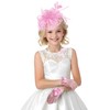 Bnsikun Girls Tea Party Fascinators Hats Lace Gloves Pearl Necklace