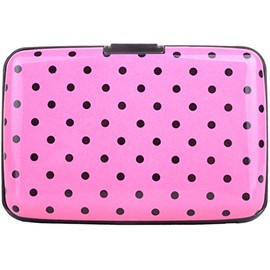 Womens/Girls Travel/Credit Card/ID Holder/Pouch - Pink with Spots