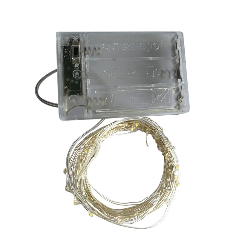 BXROIU 2 x20LEDs Fairy Lights Battery Operated, Silver Wire 2