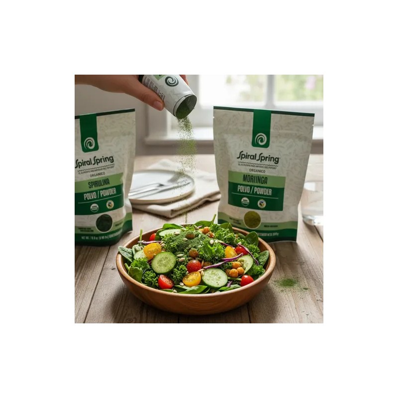 Alga Spirulina Maxima + Moringa Polvo Spiral Spring Orgánica