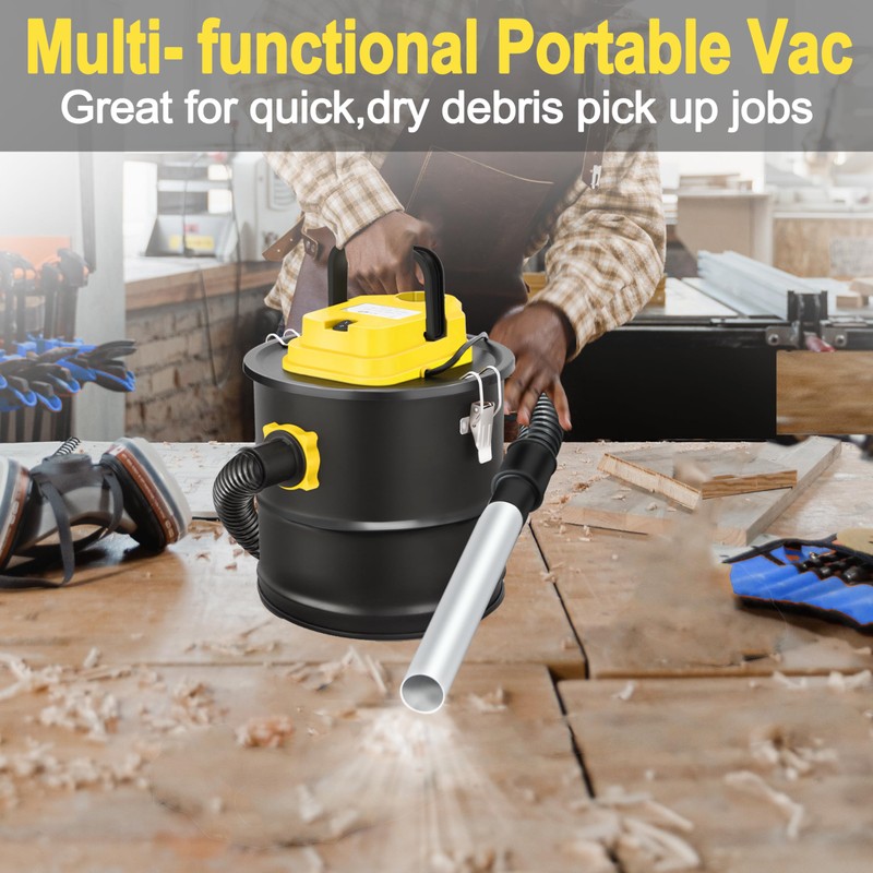 SIPPON Ash Vacuum Cleaner, Pellet Stove Vacuum Cleaner with Wheeled