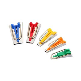 Bias Tape Makers Kit of 5 Sizes 1/4" 3/8" 1/2" 3/4" 1" DIY Quilting Tools Kit for Fabric Sewing and Quilting