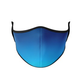 Top Trenz Reusable Face Mask Made with Stretch Cloth for Everyday Use - Indoor/Outdoor Face Cover - Blue Ombre - Adult Large