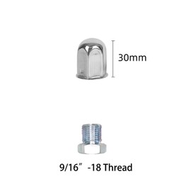 Upgraded 8Pcs Lug Nuts with Adapter(Extender) for hightall 16“ 8 Lug Wheel Simulator,Compatible with Ford 2007-2025 E350/E450