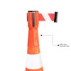 2 Pcs Retractable Traffic Cone Caution Tape 3 Meter |