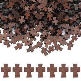 150Pcs Wood Cross Beads Bulk Wooden Cross Bead Charms Natural Wooden Small Cross Charms Pendants Mini Cross Spacer Beads Loose Beads for DIY Crafts Bracelets Necklaces Earrings Anklets Jewerly Making