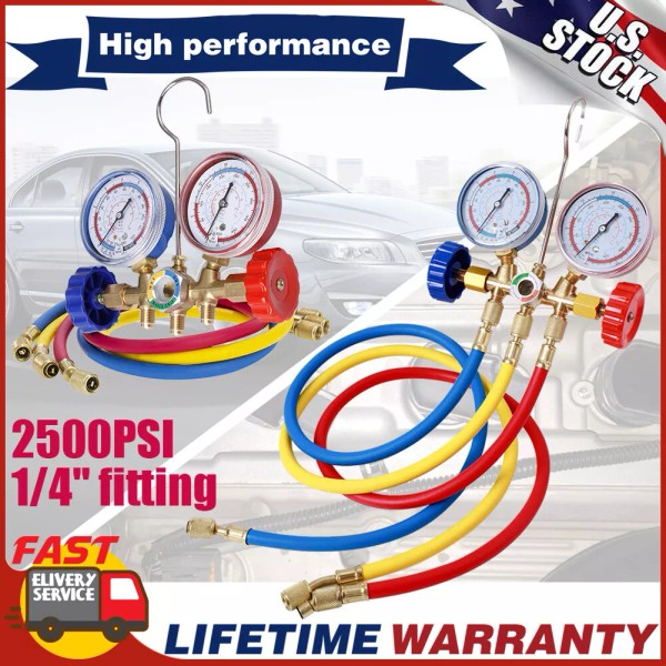 Carbole HVAC Manifold Gauge Set AC A/C Charging Service Air
