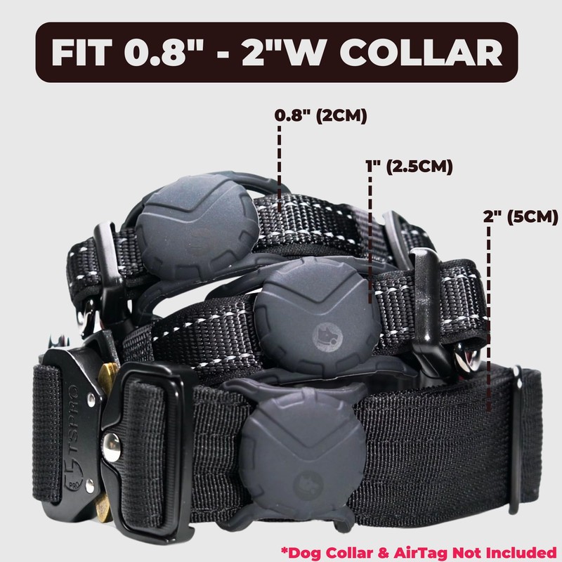 Ultra Thick Dog Collar Holder for | Military-Grade Air Tag
