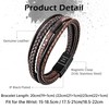 Speroto Mens Bracelet, Adjustable Premium Leather Bracelet for Men in