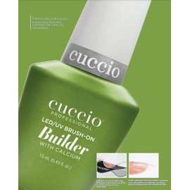 Cuccio Pro Brush-On Builder Gel With Calcium - LED And UV Self-Levelling Lightweight Formula - Soak-Off Gel Product With Strength Of Hard Gel - Chip-R