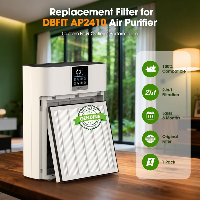 DBFIT Replacement Filter for AP2410 Air Purifier – 2-in-1 Air
