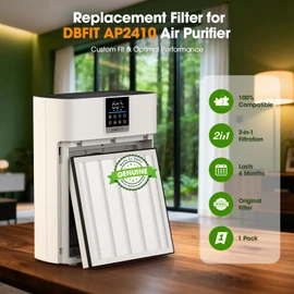 DBFIT Replacement Filter for AP2410 Air Purifier – 2-in-1 Air Purifier Filter, Activated Carbon, Removes Pollen, Pet Dander, Smoke, Dust & Odors, 1 Pack