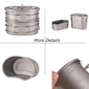 ATiAP Titanium Canteen Mess Kit Lunch with Foldable Handle Hanging