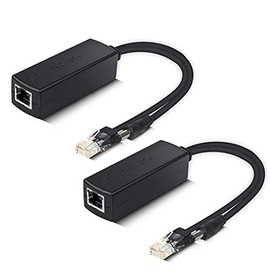 Active PoE Splitter - Power Over ethernet Splitter Adapter, 48V to 12V, IEEE 802.3af Compliant, 10/100Mbps PoE Splitter for Surveillance Camera, WAP and VoIP Phone, up to 100m, 2 Pack