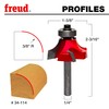 Freud Quadra-Cut Radius Rounding Over Bit with Perma-Shield Coating for