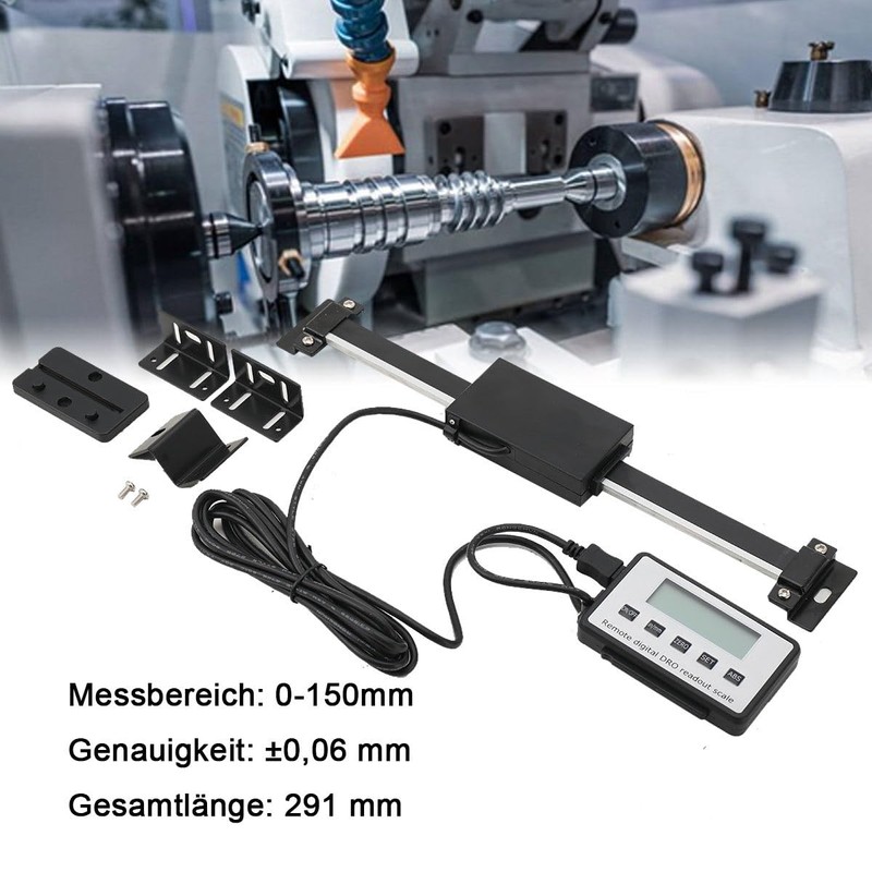 CDZHLTG Digital Display Kit, 0-150mm Digital Linear Scale Mounted Caliper