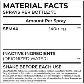 Quality Sprays Quality Sprays Semax Focus Nasal Spray - 140mcg per Spray - 2 Day UPS AIR Shipping on All shipments