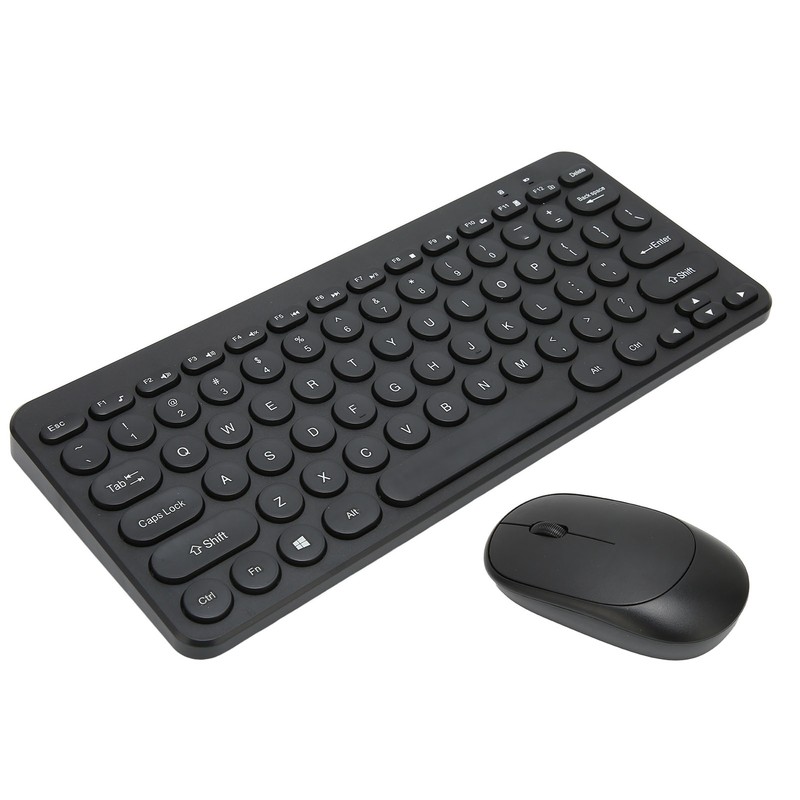 2.4G Wireless Keyboard Mouse Combo 78 Key Retro Round Keycap
