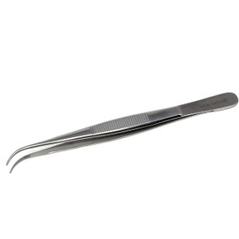 Lab Tweezers High Precision Forceps, 6" (15.2 cm), Fine Strong Curved Point tweezers, Stainless Steel