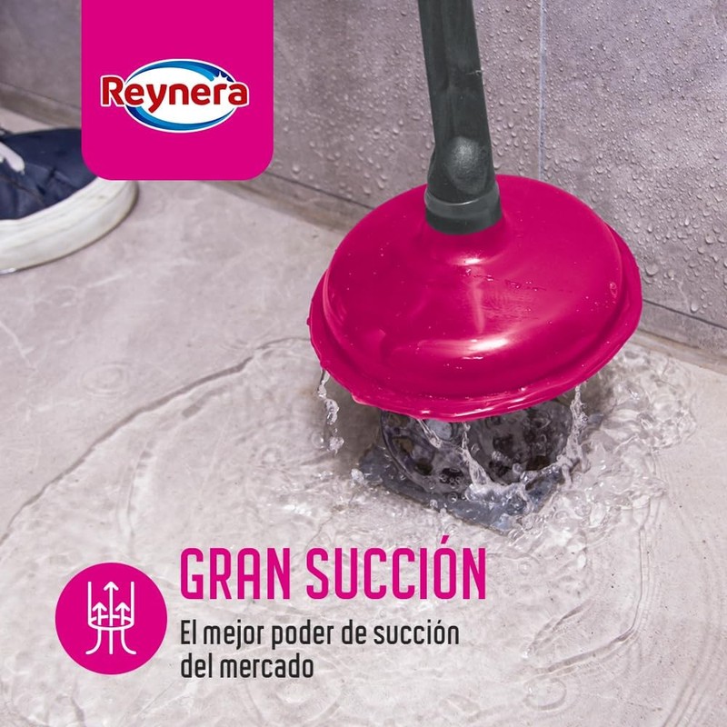 Reynera Bomba Destapacaños para Inodoros, Drenajes y Tuberías del Hogar