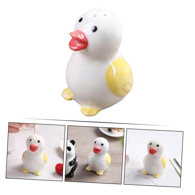 SHOWERORO Ceramic Salt Pepper Set Cute Pepper Shaker Salt Jars