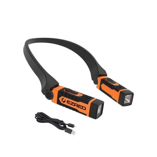 EZRED NK15-OR ANYWEAR Rechargeable Neck Light, Hands-Free Lighting, Orange