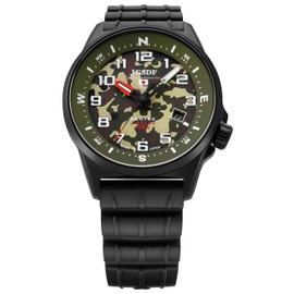 Kentex S715M-16 Combat Solar Army, Men's Watch, Black, green, Bracelet Type