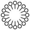 Powlankou 160 Pieces 1 inch Screw Eyes, Black Zinc Plated