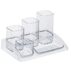 Rotho SOHO Plastic (PS) BPA Free Clear Plastic Pen Holder